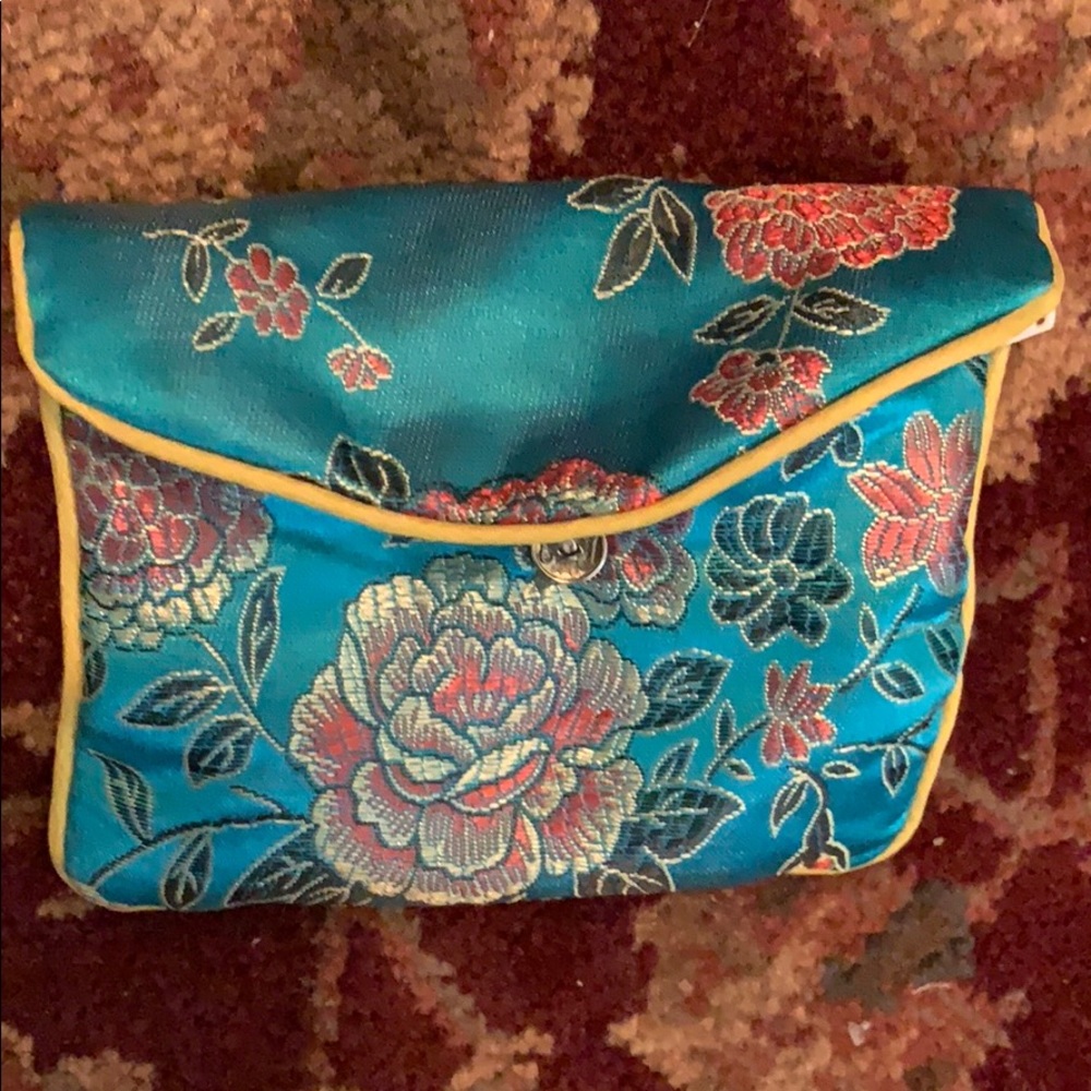 Mini purse with jewelry.